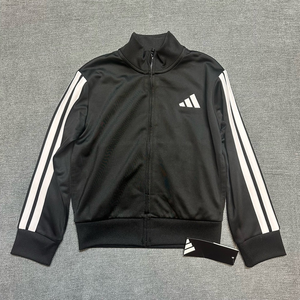 NWT Adidas Boys Black 5 Years Track Jacket Lightweight Full Zip Sports Top‎